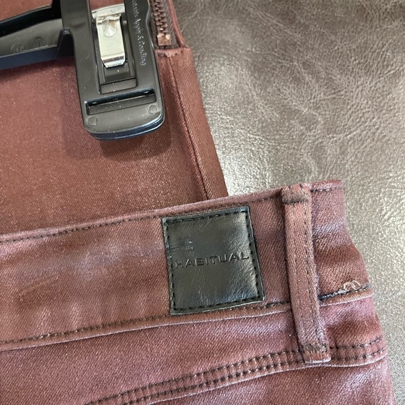 Habitual Coated Denim size 31 New Amalia Hi Rise Zippered skinny jeans concert - Picture 9 of 15